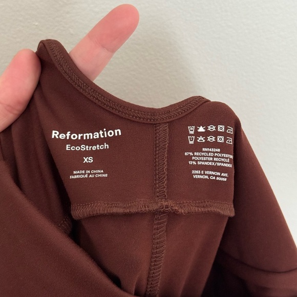 REFORMATION Emmy Ecostretch Jumpsuit - Chestnut - Picture 13 of 13